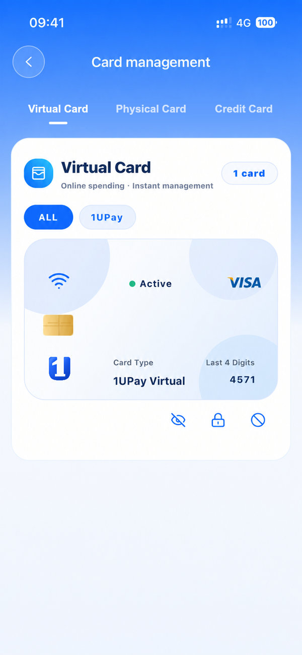 1U Pay card management preview